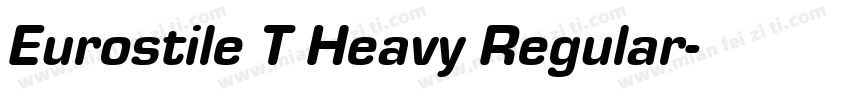 Eurostile T Heavy Regular字体转换